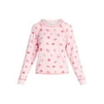 thumbnail image 6 of Joyspun Women's Cozy Lounge Collection Hacci Knit Long Sleeve Sleep Top, Sizes XS to 3X, 6 of 6