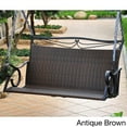 thumbnail image 4 of International Caravan Valencia Patio Loveseat Swing in Chocolate, 4 of 5