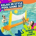 thumbnail image 3 of Honeydrill Inflatable Pool Float Toys Pool Volleyball Set for Adults, Orange&Yellow, 3 of 6