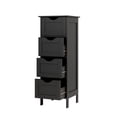 thumbnail image 2 of Ktaxon Bathroom Floor Storage Cabinet with 4 Drawers, Small Cabinet for Bedroom Kitchen, MDF Black, 2 of 8