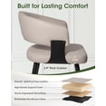thumbnail image 4 of Modern Kitchen Chair Set of 4, Upholstered Faux Leather Dining Chairs with Curved Back, Easy Assembly for Dining Room Restaurant Cafe, Gray, 4 of 8