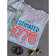 thumbnail image 3 of Estimated 1776 Cartoon Banner T-Shirt Women -Image by Shutterstock, Female XX-Large, 3 of 4