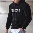 thumbnail image 2 of TheFound Mens Fuzzy Fleece Hoodie Winter Hooded Pullover with Kangaroo Pocket, 2 of 6