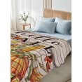 thumbnail image 4 of King Size Flat Sheet Only, Hello Fall Soft Brushed Microfiber Bed Sheets, Orange Pumpkins Birds Vintage Thanksgiving Hotel Quality Breathable Bedding Top Sheet, Easy Care, 105"x98", 4 of 9
