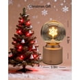 thumbnail image 3 of Lámpara de mesa pequeña inalámbrica: luz LED recargable para decoración del hogar de Navidad, regalo ideal para parejas dormitorio mesita de noche (copo de nieve), 3 of 5