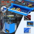 thumbnail image 6 of 4 Drawer Rolling Tool Chest, Metal Tool Cart on Wheels, Key Locking & Drawer Storage Interlocking System, Tool Box Cabinet for Garage,Warehouse，Blue, 6 of 7