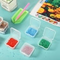 thumbnail image 4 of 36 Pack Clear Small Plastic Container Box Beads Organizer Boxes with Hinged Lid Square Transparent Storage Case for Small Items, Jewelry, Craft, DIY, Nail(1.7 x 1.7 x 0.79 Inches), 4 of 8