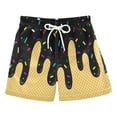 thumbnail image 3 of Ice Cream Boy Baseball Shorts Waffle Or Cone Quick Dry Shorts Kids Ice Cream Drip Track Short Pants C 110, 3 of 4