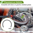 thumbnail image 2 of Unique Bargains AN-10 Fuel Line Kit 2.99Ft with 2 Pcs Black Clamps 1 Set, 2 of 7