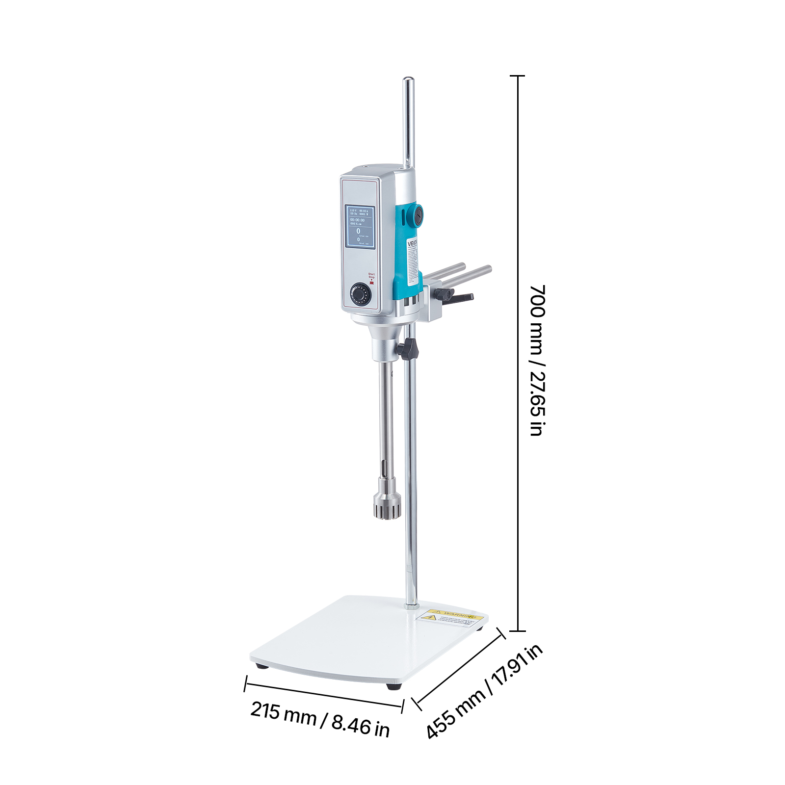 VEVOR Homogenizer, 900 W Laboratory High Speed Dispersing Homogenizer, 2000-28000RPM High Shear Lab Mixer Emulsification Machine, Digital Display Blender, Stainless Steel