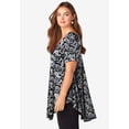 thumbnail image 3 of Roaman's Women's Plus Size V Neck Swing Ultra Drape Tunic, 3 of 5