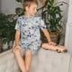 thumbnail image 4 of Balery Indigo Tie Dye Conjunto de Pijama Infantil de Manga Corta con Estampado – Ropa de Dormir de Algodón Suave-X-Large, 4 of 6