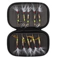 thumbnail image 2 of Kit de Engranajes de Señuelos de Pesca, Gancho de Plumas de Color Brillante Rotación de Lentejuelas Señuelas de Pesca Resistente Al Agua Salada Con Estuche de Almacenamiente, 2 of 7