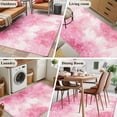 thumbnail image 5 of 3'x5' Rug for Living Room Bedroom, Valentine's Day Washable Area Rugs Non-Slip Carpet Mats, Watercolor Roses Floral Ombre Romantic Indoor Low Pile Area Rug Runner for Kitchen, Mudroom, 5 of 8