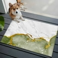 thumbnail image 5 of Green Gold Marble Bathroom Rug Washable 2x3 Entryway Rug Non Slip Modern Abstract Marble Crack Texture Front Door Mat Low Pile Indoor Doormat Throw Floor Carpet for Kitchen Bedroom Entrance, 5 of 8