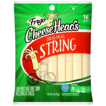 Frigo® Cheese Heads® Original Mozzarella String Cheese Snacks, 16 oz, 16 Count