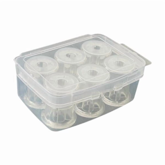 Segolike 2x6Pcs Fishing Line Bobbin Spools Portable Premium Standard Size Thread Spool 2 Pcs