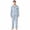 Light Blue, variant on Akmaiox Mens Pajamas Set Cotton 2 Piece Long Sleeve Lapel Button Down Shirt Elastic Waist Pants Casual Loose Lounge Sleepwear Sets