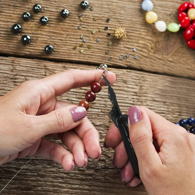 lyfLux Jewelry Crimper Tool with 1000 Metal Tube Crimp Beads for
