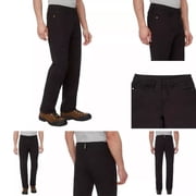 CAT Caterpillar Men's Fleece Lined Canvas Work Pants Straight Leg in Black, Size 32x30