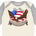 thumbnail image 4 of Inktastic My First Memorial Day- Bald Eagle Boys or Girls Long Sleeve Baby Bodysuit, 4 of 5