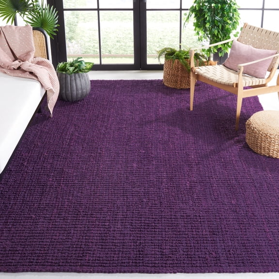 Safavieh Natural Fiber Levi Solid Area Rug, Purple, 9' x 12'