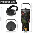 thumbnail image 4 of 30 Oz Tumbler the Mushroom Leaves Are Black Tumbler with Lid and Straw, Birthday Gift Cup for Friend Women Men Coffee Travel Mug Thanksgiving Day Halloween Christmas Gift Water Bottle, 4 of 7