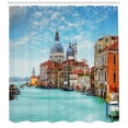 thumbnail image 3 of Ambesonne Italy Shower Curtain, Image of Venice Grand Canal, 69"Wx84"L, Turquoise Orange Blue, 3 of 3