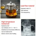 thumbnail image 6 of Piwvid Glass Teapot with Removable Stainless Steel Infuser, Glass Tea Pot with Strainer for Tea & Loose Leaf Tea, Microwave & Stovetop Safe (350ML/12oz), 6 of 7