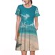 thumbnail image 1 of Disketp Shopping Cart On Tropical Beach para Vestido de Manga Corta para Mujeres, Vestidos de Verano para Mujeres, Casual y Holgado para la Playa, 1 of 6