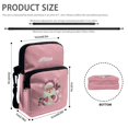 thumbnail image 6 of FUIALDOLG Stretch Polyester Crossbody Purse with Pockets Portable Crossbody Bags for Travel, Pink Santa Claus Theme Shoulder Purse, 6 of 8