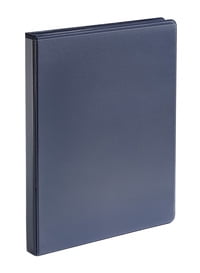 School Smart Polypropylene Round Ring View Binder, 1/2 Inch, Blue