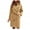 Khaki, variant on Pimfylm Women's Peacoat Wool Blend Lapel Collar Trench Coat Black, XL