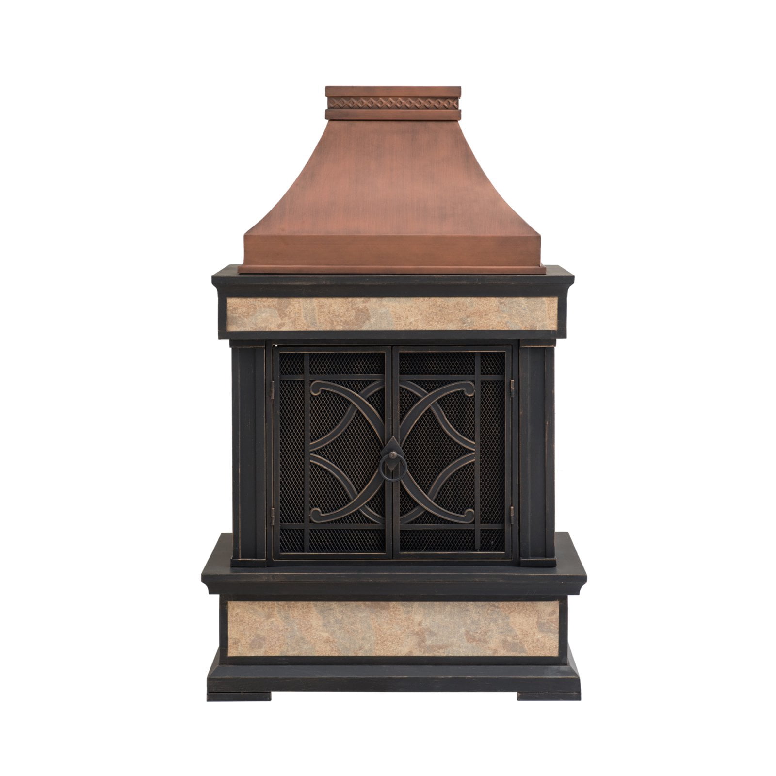 Sunjoy Heirloom Wood Burning Fireplace - Copper - Walmart.com