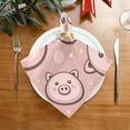 thumbnail image 2 of GZHJMY Cute Pig Cloth Napkins Set of 4, Reusable Washable Oversized Table Napkins for Family Wedding Dinner Party Home Decor, 20 Inch Decorative Washcloths, 2 of 7