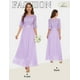 thumbnail image 2 of Vestido largo Wedtrend con estampado floral para dama de honor 2024 para mujer, color lavanda, 2 of 6