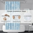 thumbnail image 4 of Snowflakes Shower Curtain for Bathroom Christmas Decor Stall RV Shower Curtain Set with Hooks 36x72inches Light Blue White Snow Flowers X-mas Waterproof Fabric Shower Curtains, 4 of 6