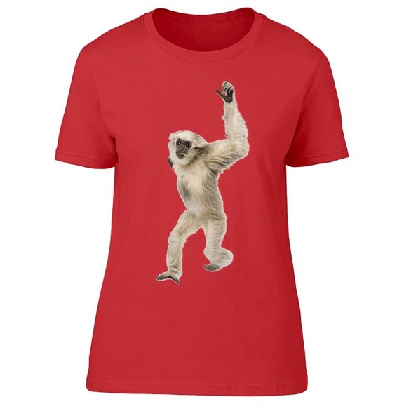 Pileated Gibbon Running  T-Shirt Women -Image by Shutterstock, Female x-Large