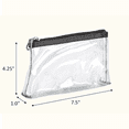 thumbnail image 6 of Conair Clear Travel Makeup Clutch, Transparent Pink or Black PVC Zippered Organizer, 6 of 6
