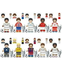 10PCS Minifigures Football Building Blocks, Creative Puzzle Toys for Children Christmas Gift Birthday Present