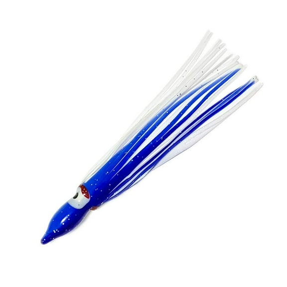 4.5” Squid Skirts – Blue/White - 40 pieces