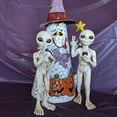 thumbnail image 3 of Alien Statues 'Peace & Quiet' 10 INCH H Standing Extraterrestrial Figurine Set -  Antique White, 3 of 4