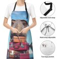 thumbnail image 4 of Kdxio Elephant Sits On A Stack Of Luggages Ocean Apron with Pockets Adjustable Kitchen Aprons for Men Women Waterproof Aprons for Cooking,Drawing,Crafting, Baking Household Cleaning, 4 of 8