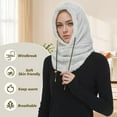 thumbnail image 6 of Hood Ski Mask,Winter Fleece Hood Ski Mask for Women Men,Drawstring Face Cover Hat Coldproof Warm Cap Scarf, 6 of 10