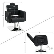 BarberPub Classic Hydraulic Barber Chair Chaise Barber Recline Adjustable Salon Beauty Spa Chair Hair Styling 2065