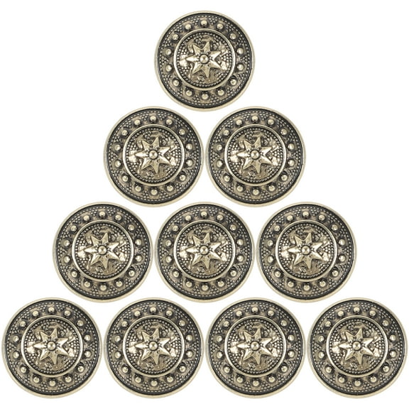 ADDHAT Durable Alloy Metal Buttons Golden Vintage Style Sewing Craft 15Pcs