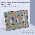 thumbnail image 3 of Yayeee Toggle Light Switch Wall Plate 2-Gang 4.56"x4.48" Decorative Outlet Cover, Cute Acorns Pattern, 3 of 7