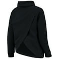 thumbnail image 3 of Women's Levelwear Black Chicago Cubs Vega Funnel Neck Raglan Pullover Sweatshirt, 3 of 3