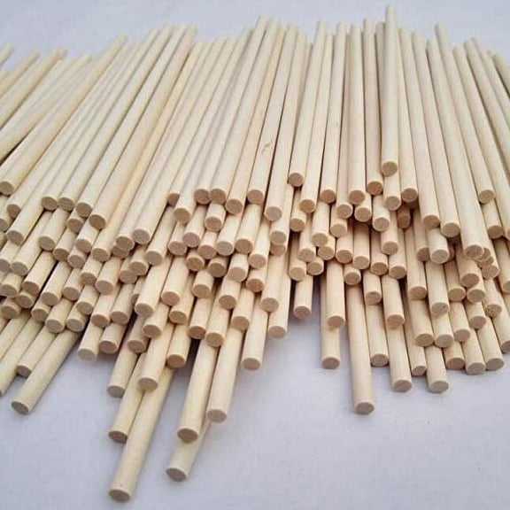 Wooden Dowel Rods 1/4" x 12" - Bag of 12 by WOODNSHOP