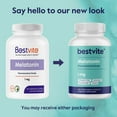 thumbnail image 3 of Bestvite Melatonin 1 mg (240 Vegetarian Capsules) - No Stearates - No Sucralose, No Dextrose, No Silicon Dioxide, No Mannitol - Vegan - Non-GMO - Gluten-Free, 3 of 7